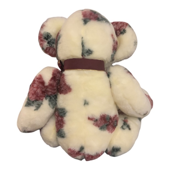 Teddy Ganz Heritage Collection Bean Bottom Plush Cream Flower Print - Picture 2 of 4